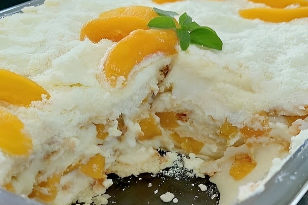 Pavê de pêssego fácil e prático, para quem procura praticidade na cozinha Pavê de pêssego fácil e prático, para quem procura praticidade na cozinha