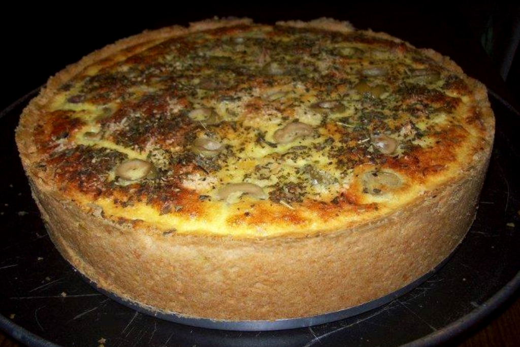 Quiche de Frango com Palmito, para você servir no lanche da tarde ou substituir suas refeições