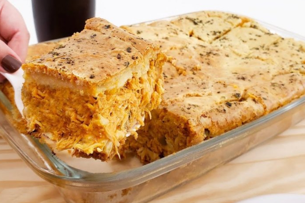 Torta de frango feita no liquidificador, uma ótima pedida para aquele lanche