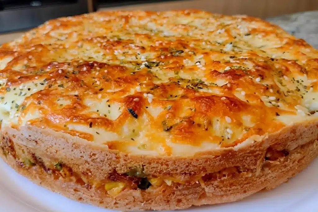 Torta salgada de frango sem farinha de trigo muito leve, deliciosa e perfeita para o lanche